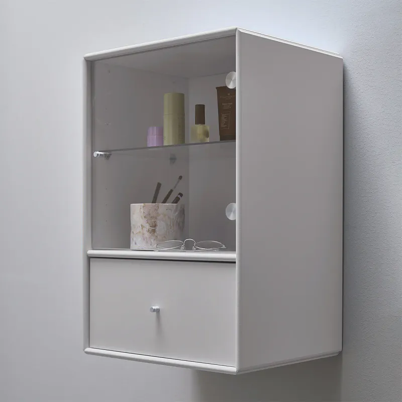 Quadrant  Sunrise vitrineskap 40x59cm med skuff og glassdør