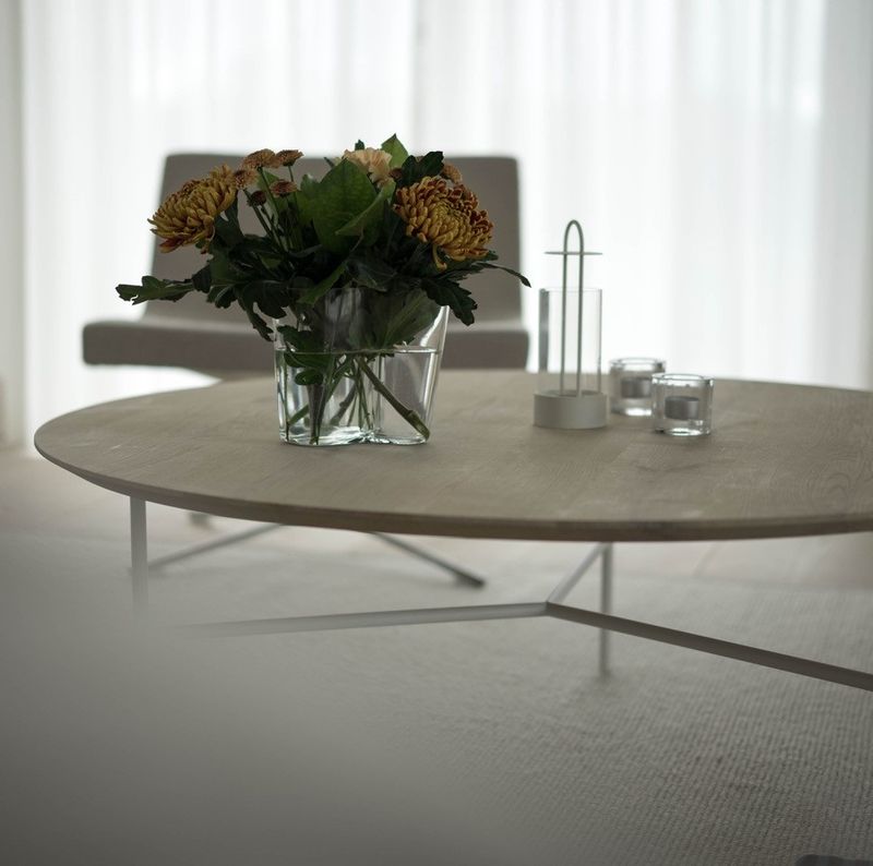 Mavis Tribeka Sofabord Ø 110cm rustic oljet eik